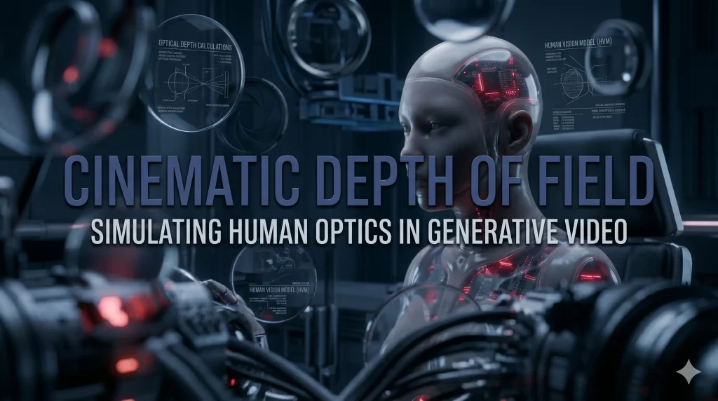 Cinematic Depth of Field Simulating Human Optics in Generative Video
