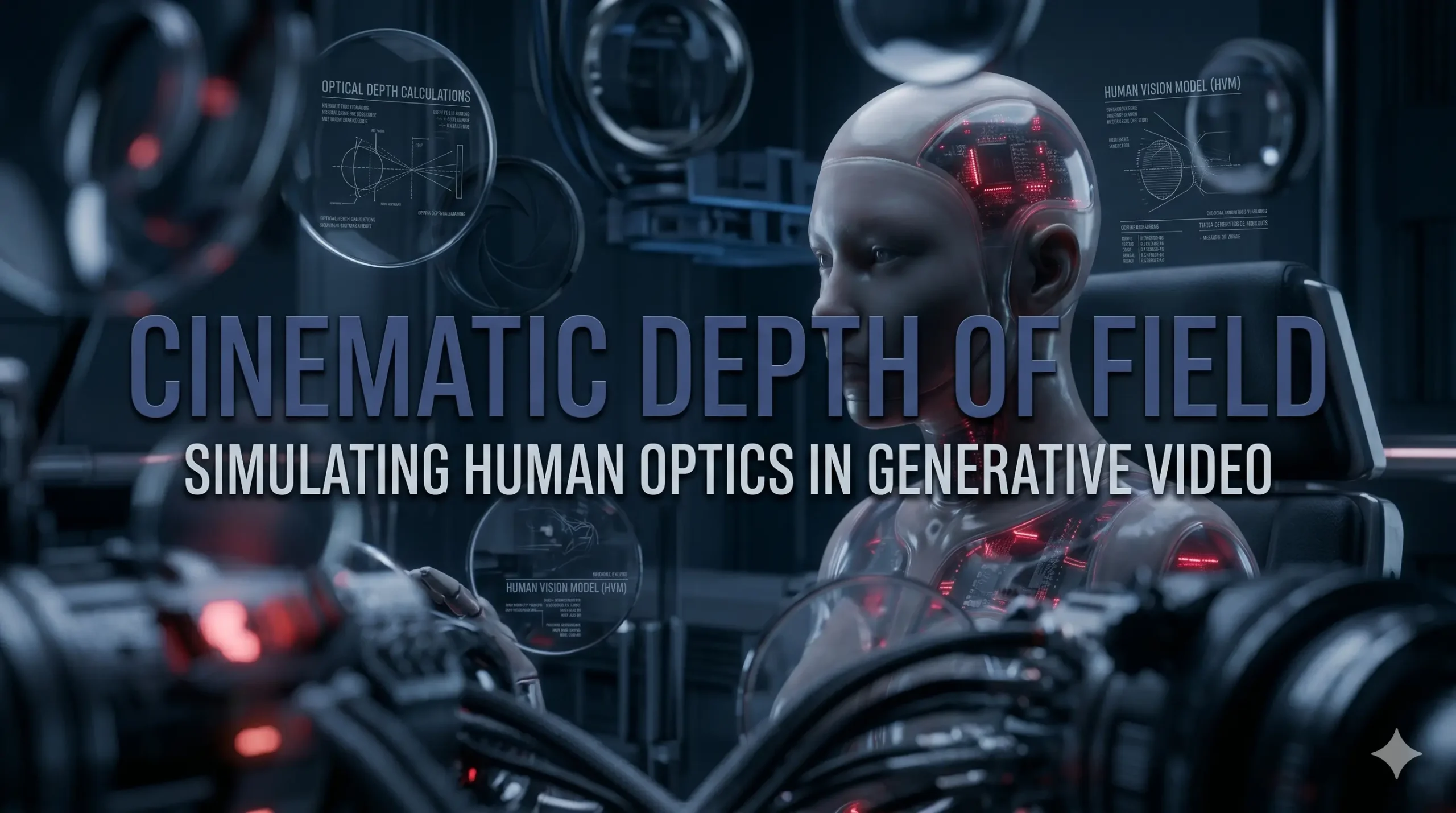 Cinematic Depth of Field Simulating Human Optics in Generative Video