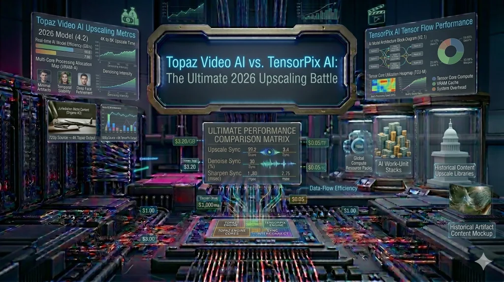 Topaz Video AI vs. TensorPix AI The Ultimate 2026 Upscaling Battle