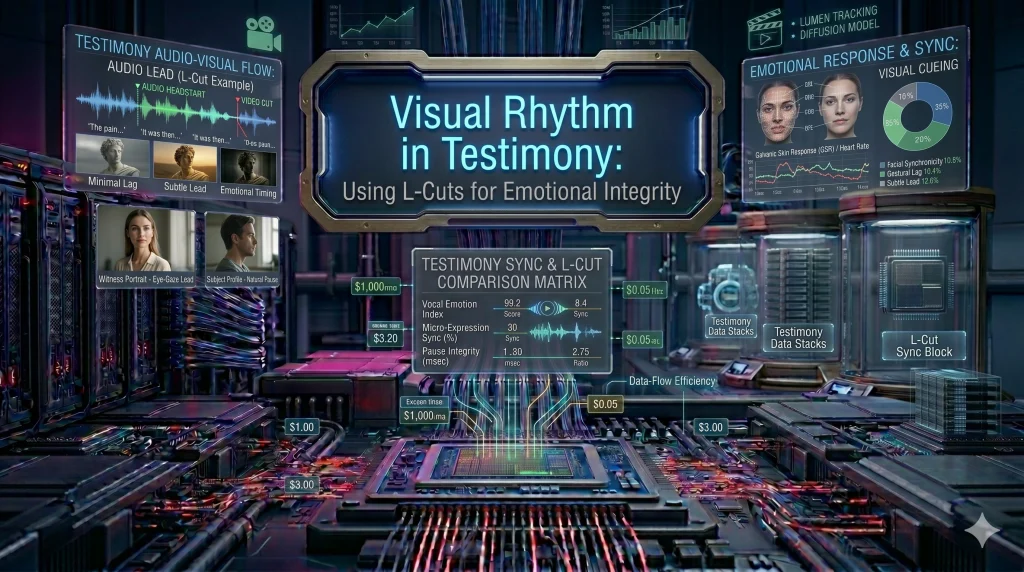 Visual Rhythm in Testimony Using L-Cuts for Emotional Integrity