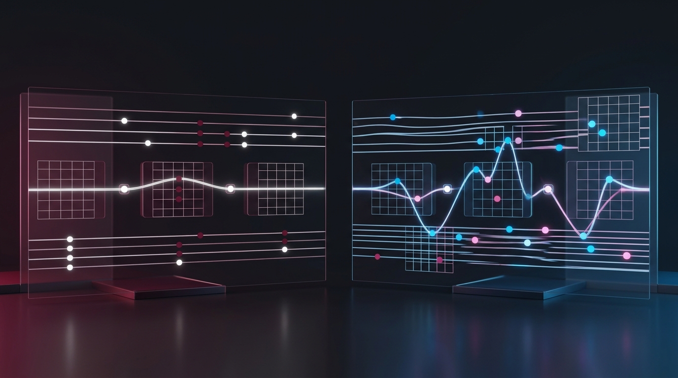 A technical diagram showing the difference in pixel generation between a static camera shot and a panning camera shot in an AI video model, highlighting areas of high artifact risk.